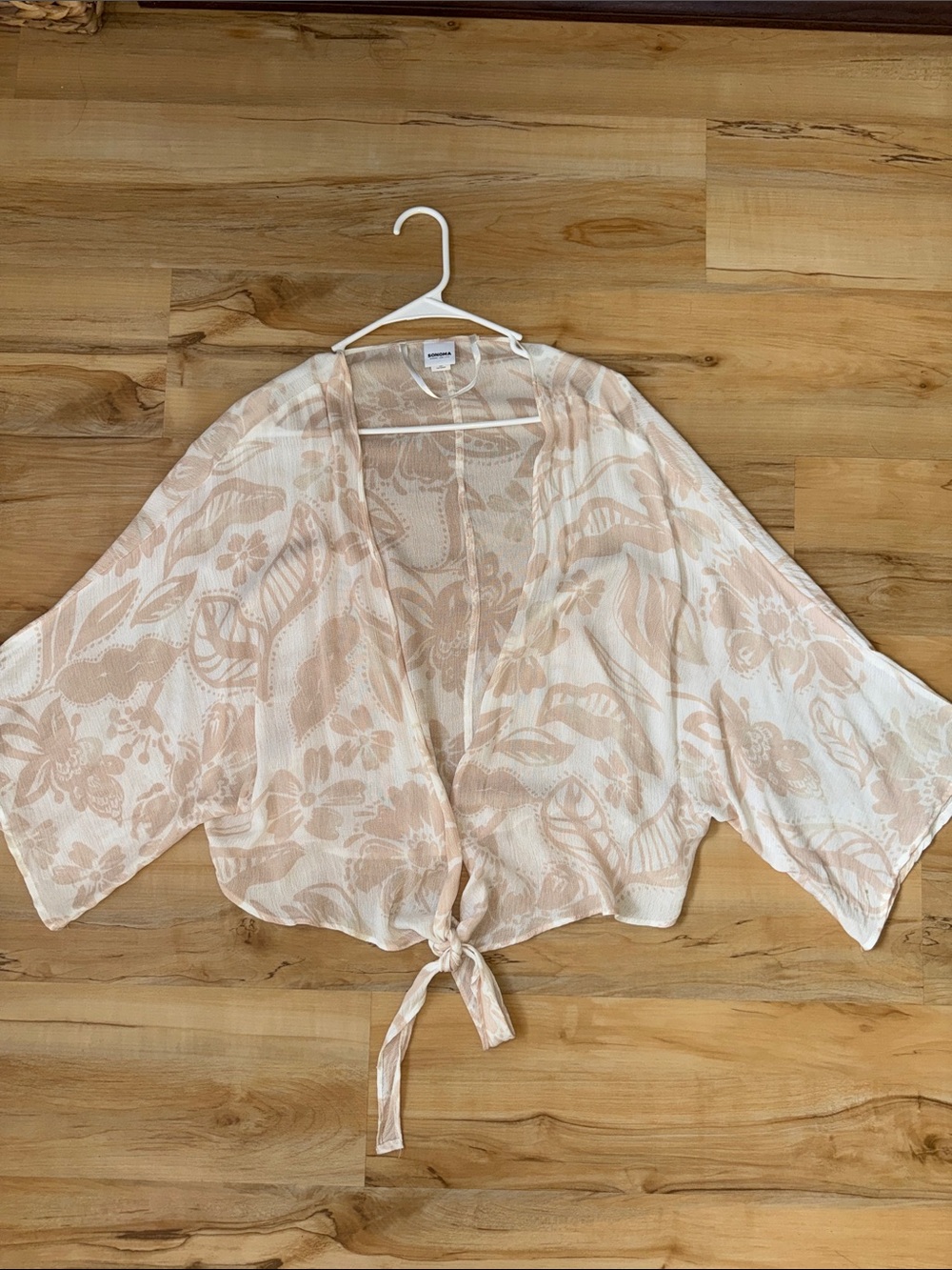 Tropical Floral Front Tie Top
